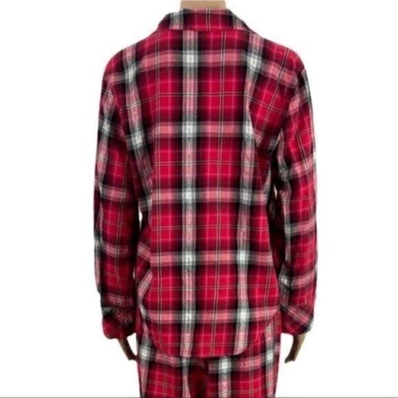 Victoria’s Secret Plaid Pajama Set Size Medium Night Shirt And Pants - Picture 8 of 12